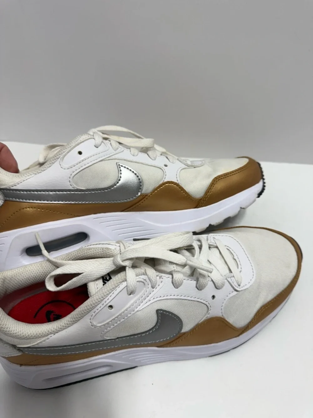 Nike Air Max SC Shoes Women's 5.5 White Metallic Sneaker CW4554-107